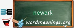 WordMeaning blackboard for newark